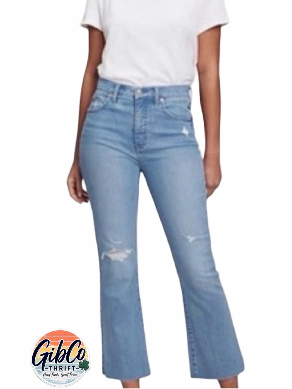 GAP - Size 10T - High Rise Kick Fit Jeans - Light Blue